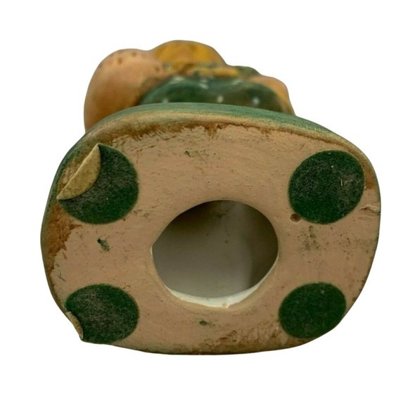 Boy and Girl Ceramic Figurines w/ Pig & Bunny Rabbit 8" Tall Hollow - Picture 6 of 9